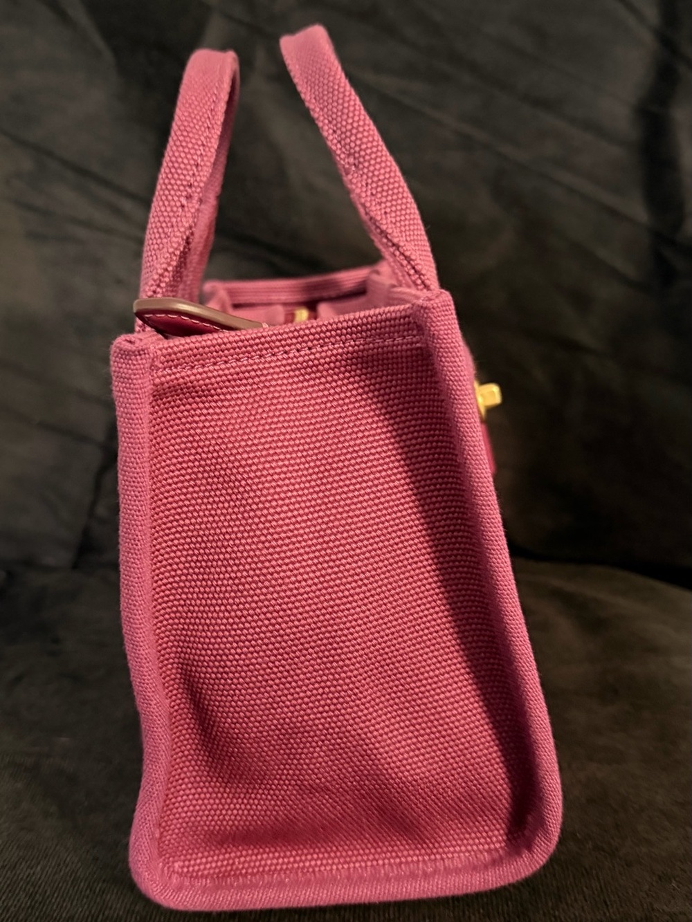 Coach Raspberry Pink Canvas Mini Tote with Detachable Strap - Picture 6 of 9